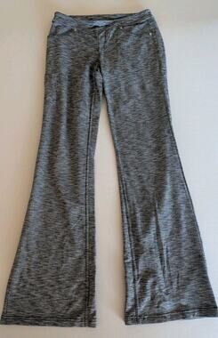 Athleta Bettona Pants S Gray Flare Bootcut Stretch Pocket Yoga Gym Athleisure